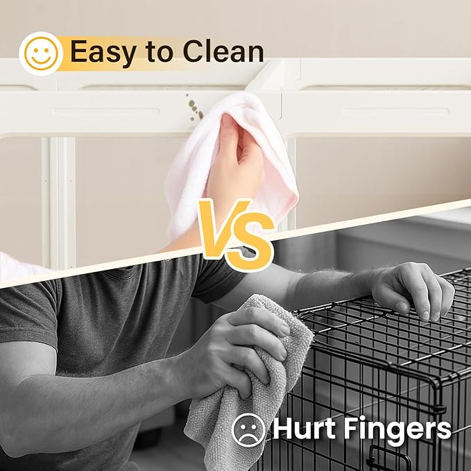 Acrylic Dog PlayPen, Clear Dog Play Pen for Puppy Cat Rabbit, Easy Assemble Pen, Preferable Small Cage, 23.6" H, 12 Pcs-PurrikoPets