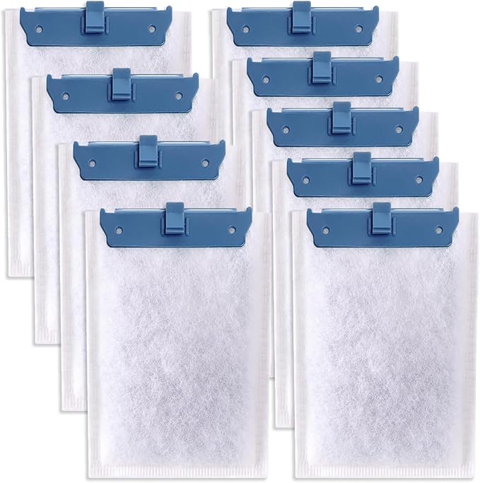 9 Pack Filter Cartridge Compatible with Whisper Bio-Bag Filters 10i/IQ10/PF10, Medium Replacement Filter Cartridges for Aquariums Compatible with ReptoFilte 20 gallons (90 GPH)-PurrikoPets