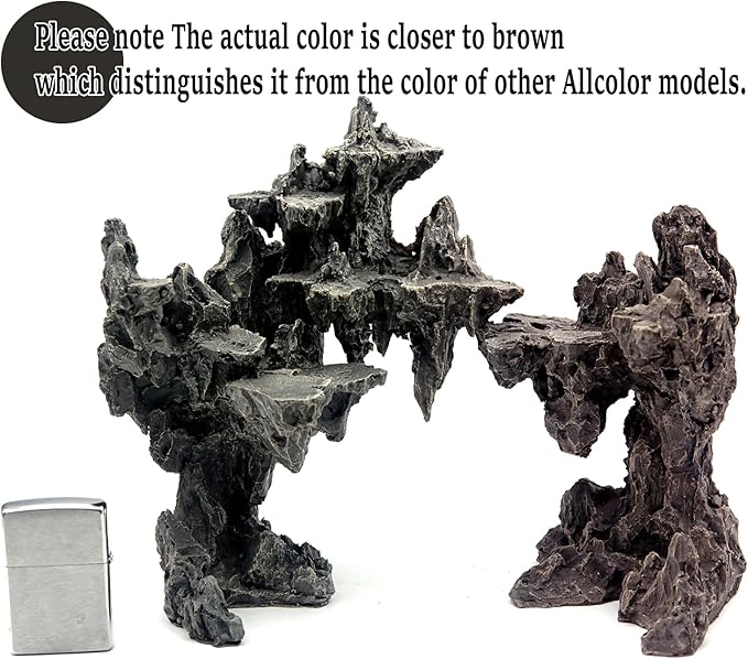 Fish Tank Decor Rocks.Aquarium Decoration Model.Easy and Quick Solution for Aquascaping.(Elf Island)-PurrikoPets