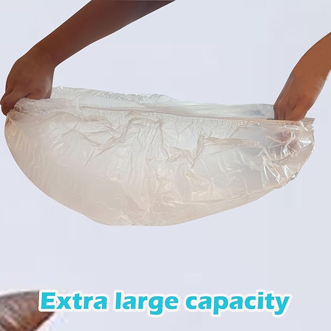 50 Pack Litter Box Liners Compatible with Lifewit Litter Box Cat, Elastic Band Trash Bags for Disposal of Cat Waste, Waterproof and Leak Proof (Clear)-PurrikoPets