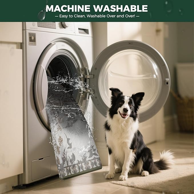 FXW Washable Pee Pads for Dogs, Puppy Pads with Super Absorbent, Specifically Designed for FXW Rollick/Homeplus 32 inch 8 Panels Dog Playpen, 71" Square, Boho, 1 Pack-PurrikoPets