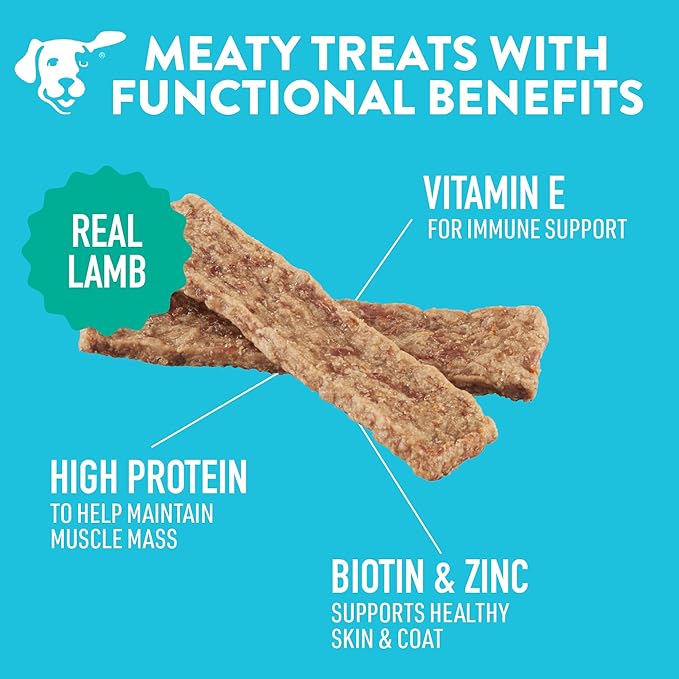 Dogswell Skin & Coat Jerky Dog Treats, Lamb, 10 oz. Bag-PurrikoPets