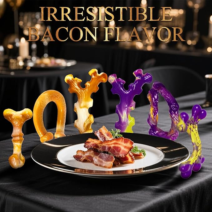 6 Pack Indestructible Dog Toys for Aggressive Chewers, Durable Nylon Bone for Large Dogs, Dog Toy for Aggressive Chewer Large Breed, A Mixed Special Edition Set-PurrikoPets