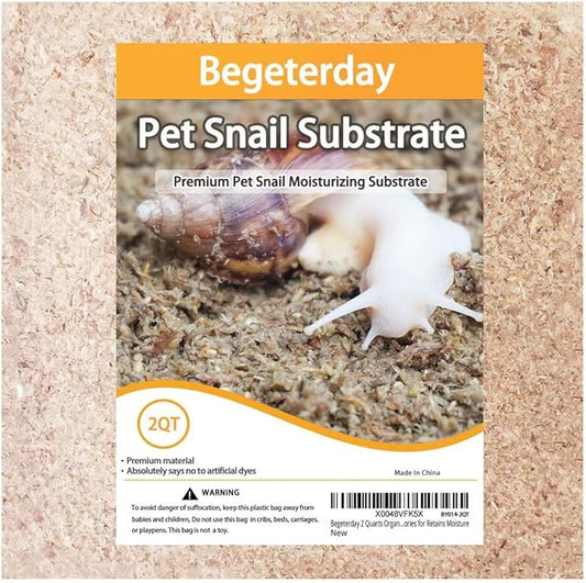 2 Quarts Organic Fiber Substrate for Pet Snail, Ideal Snail Terrarium Accessories for Retains Moisture-PurrikoPets