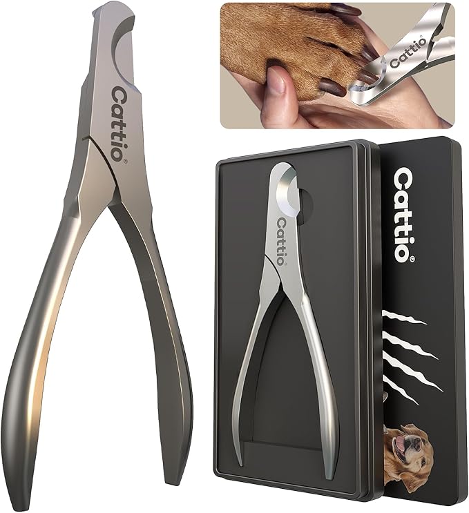 Dog Nail Clippers - All Steel Material, Built-in Spring,Heavy Duty Dog Nail Trimmer Full Metal Razor Sharp Professional for All Dogs Cats with Thick Toena,Dog Nail Trimmers-PurrikoPets