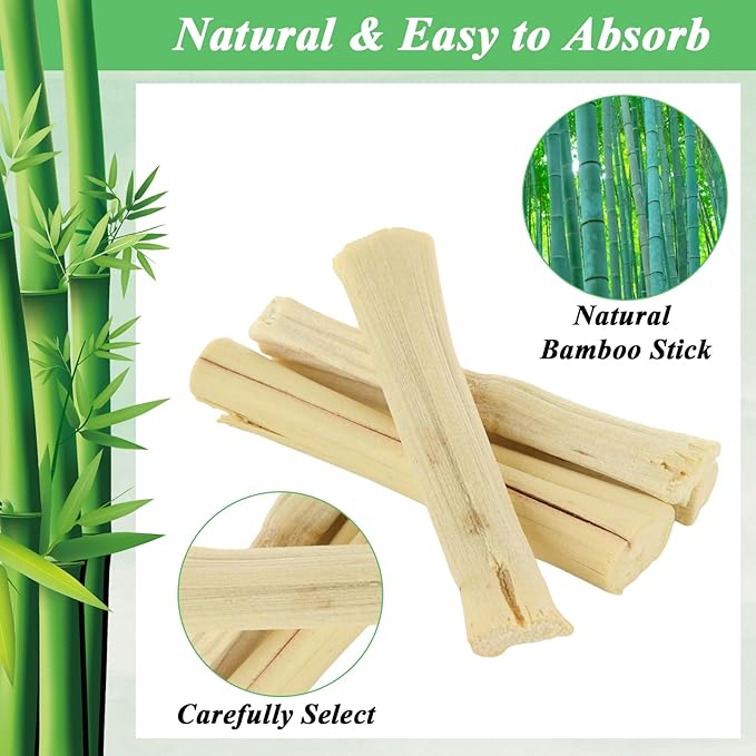 1000g/2.2lb Bamboo Chews for Rabbits, Rabbit Sticks Rabbit Chew Toys Bunny Chew Toys, Molar Treats for Small Animals, Hamsters, Chinchillas, Guinea Pigs, Natural Teeth Grinding Toys-PurrikoPets