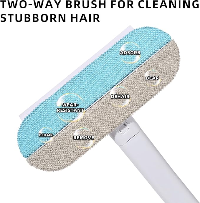 4-in-1 Pet Deshedding Tool for Cats and Dogs, a Multi-Functional pet Hair Remover. This extendable Dog and cat Hair Removal Brush is Suitable for Furniture, Sofas, and Carpets-PurrikoPets