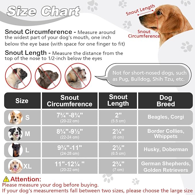 Dog Muzzle, Soft Air Mesh Muzzle for Small Medium Large Dogs Anti Biting Barking Chewing Scavenging, Breathable Adjustable Loop Pets Muzzle with Front Opening Design Allows Panting Drinking (Black,L)-PurrikoPets