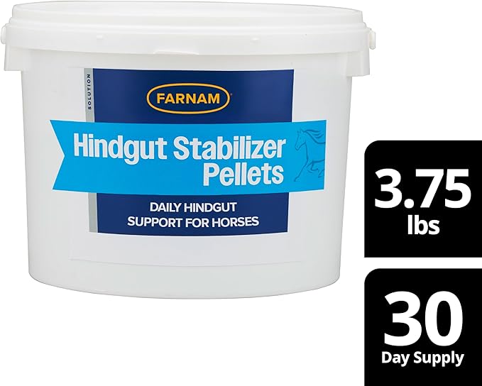 Farnam Hindgut Stabilizer Pellets, Daily Digestive & Immune Supplement for Horses Helps Maintain a Balanced Microbiome for Optimal Digestion-PurrikoPets