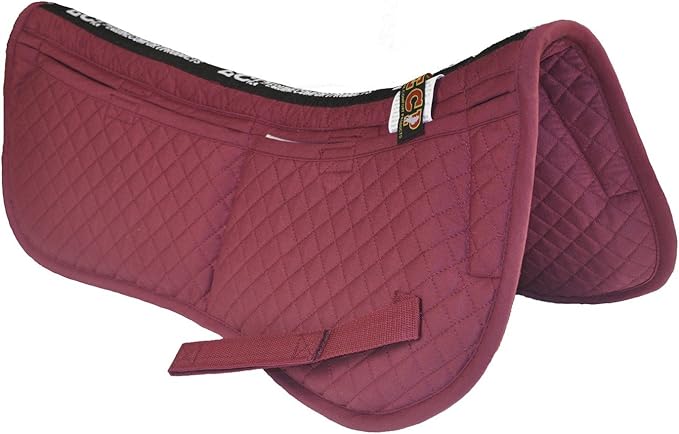 ECP Equine Comfort Products Adjustable Shock Absorbing Memory Foam Half Saddle Pad, Injury Prevention & Pressure Relief, Customizable Fit, Breathable for All Riding Styles-PurrikoPets