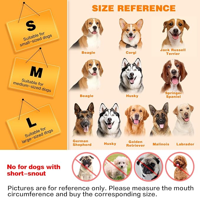 Dog Muzzle, Soft Mesh Muzzle for Large Dog Mouth Guard, Breathable Adjustable Muzzles to Prevent Biting, No Bark Muzzle for Dogs Allow Panting Drinking (Black, L)-PurrikoPets