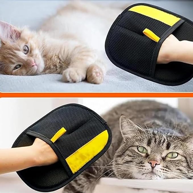 2 Pcs Pet Hair Removal Glove, 2025 New Pet Hair Remover Electrostatic Gloves, Upgrade Electrostatic Gloves Pet Hair, Reusable Cat Dog Grooming Gloves Pet Hair for Cats & Dogs-PurrikoPets