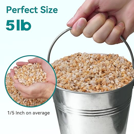 5 lbs Coarse Sand for Plants, 1/5 Inch Horticultural Sand for Vases, Aquariums, Terrarium, Fish Tank, Drainage Rocks for Potted Plants, Bamboo, Succulent, Crafts, Cactus-PurrikoPets