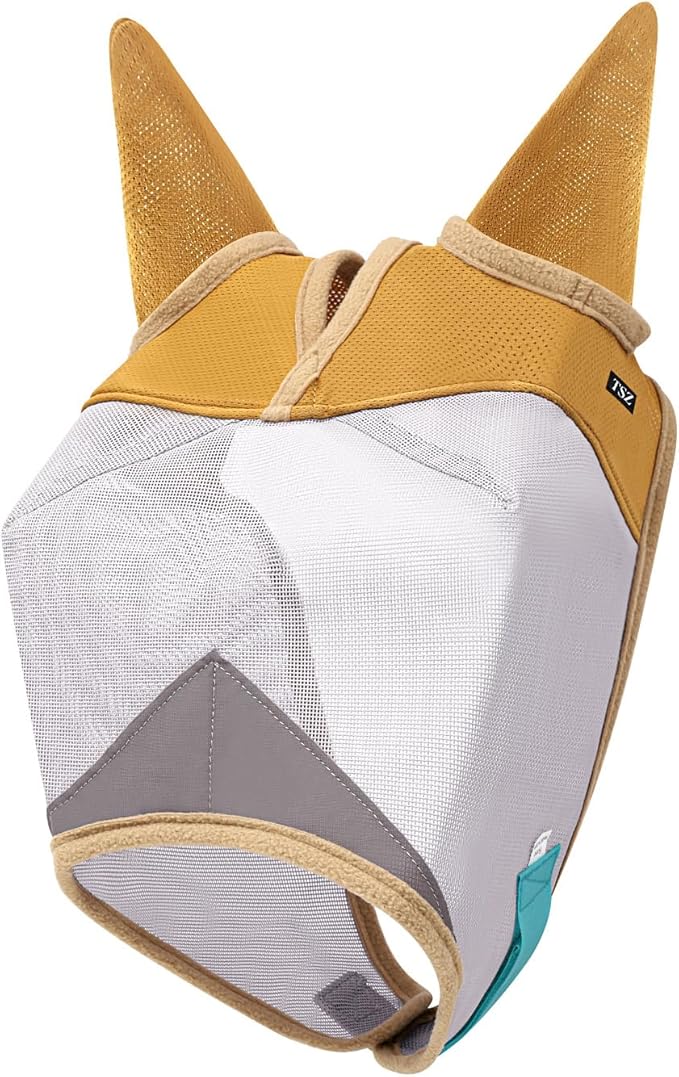 Fly Masks for Horses, 70% Uv-Block, Breathable Fly Mask for Equines, Durable, Comfortable Fit for All-Day Protection, Horse Size (Horse Fly Mask, with Ears)-PurrikoPets