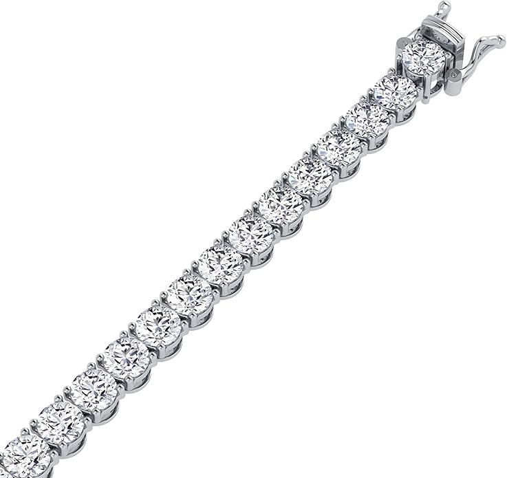 0.50-15 Carat Lab Grown Classic Diamond Tennis Bracelet 4 Prong Setting Luxury Collection (F-G Color, SI Clarity) Length- 7 Inch