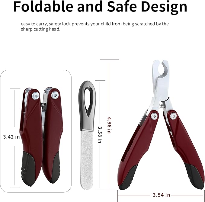 Dog Nail Trimmers & Dog Nail Clippers for Grooming - Small Dog Nail Clippers - Safe and Easy Stainless Pet Supplies-PurrikoPets