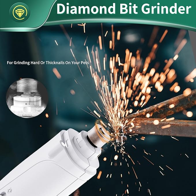 2 in 1 Dog Nail Clippers & Cat Nail Clippers Trimmers for Large Medium Small Dogs Cats Claw Trimmer Quick Sensor and Safety Guard USB Rechargeable Dogs Nail Trimmer with Catcher & 2 LED Lights-PurrikoPets