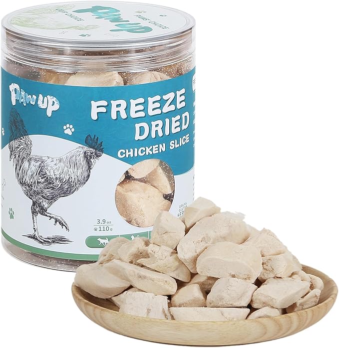 Freeze Dried Cat Treats, Raw Chicken Food for Dogs Cats, Single Ingredient, High Protein Natural Healthy Topper, 3.8 oz-PurrikoPets