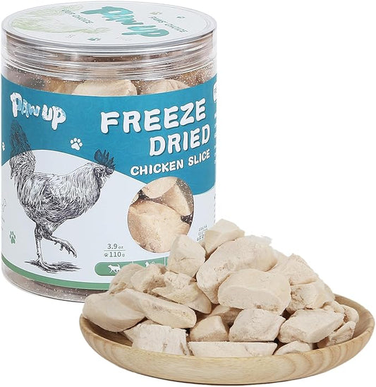 Freeze Dried Cat Treats, Raw Chicken Food for Dogs Cats, Single Ingredient, High Protein Natural Healthy Topper, 3.8 oz-PurrikoPets
