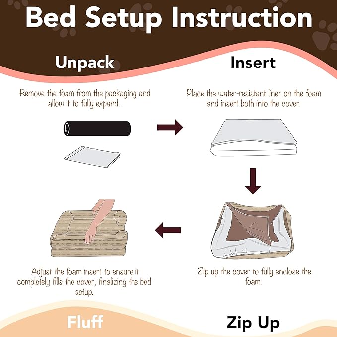 Friends Forever X-Large Dog Bed, Orthopedic Dog Sofa Memory Foam Mattress, Calming Dog Couch Bed, Wall Rim Pillow, Water Resistant Liner, Washable Cover, Non-Slip Bottom, Chester, X-Large Grey-PurrikoPets