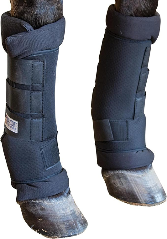 Dura-Tech Tekno-Dri Breathable Quick Wraps for Horses | Size Medium | Easy to Use Two-Piece Design | Outstanding for Extra Protection | Breathable Neoprene Outer Wrap | Moisture Wicking Inner Wrap-PurrikoPets