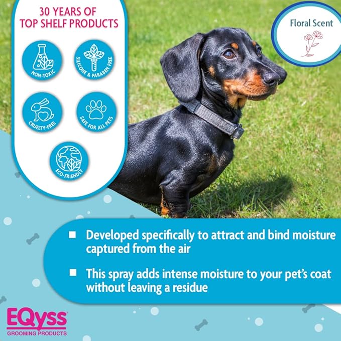 EQyss Premier Pet Spray - Moisturizes & Conditions for Healthy Skin & Coat, Non- greasy, Repels Dust & Dirt - Great for Dogs, Cats, Puppies (16 oz)-PurrikoPets