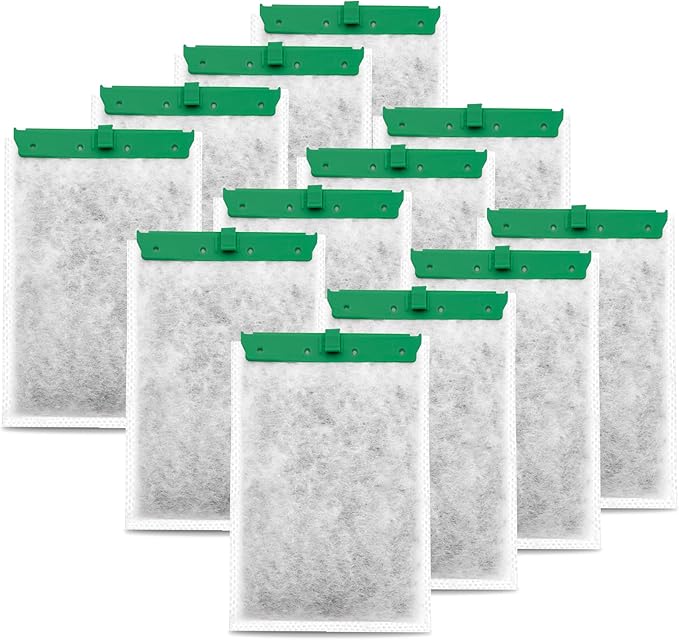 12 Pack Aquarium Filter Cartridge Compatible with Whisper Power Filters,Medium Replacement Filter Cartridges for 10i IQ10 PF10-PurrikoPets