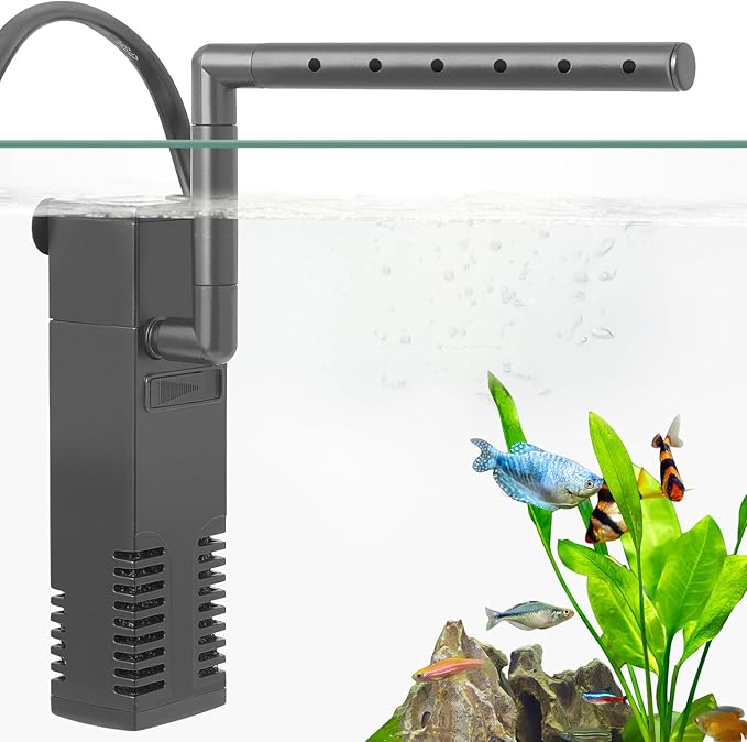 FEDOUR Submersible Aquarium Internal Filter, Filter with Water Pump for Fish Tank up to 35 Gallon (for 1-10 Gallon)-PurrikoPets