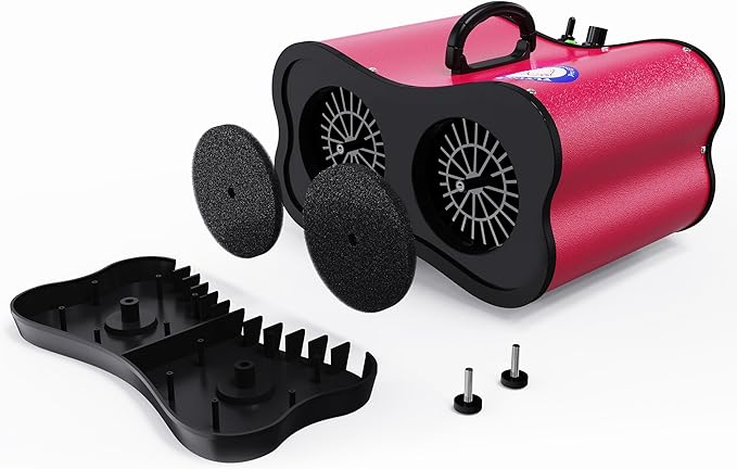Flying Pig Double Motor High Performance Dog Pet Grooming Dryer -Magenta-PurrikoPets