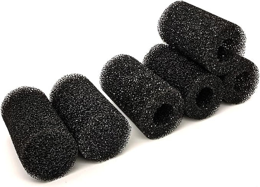 6X Pre-Filter Sponge for Aquarium Shrimp Fry Fish Tank Filter Pump Prefilter Sponge Replacement Foam Cover 3.2 X 1.6 Inch with 0.8" Hole Diameter-PurrikoPets