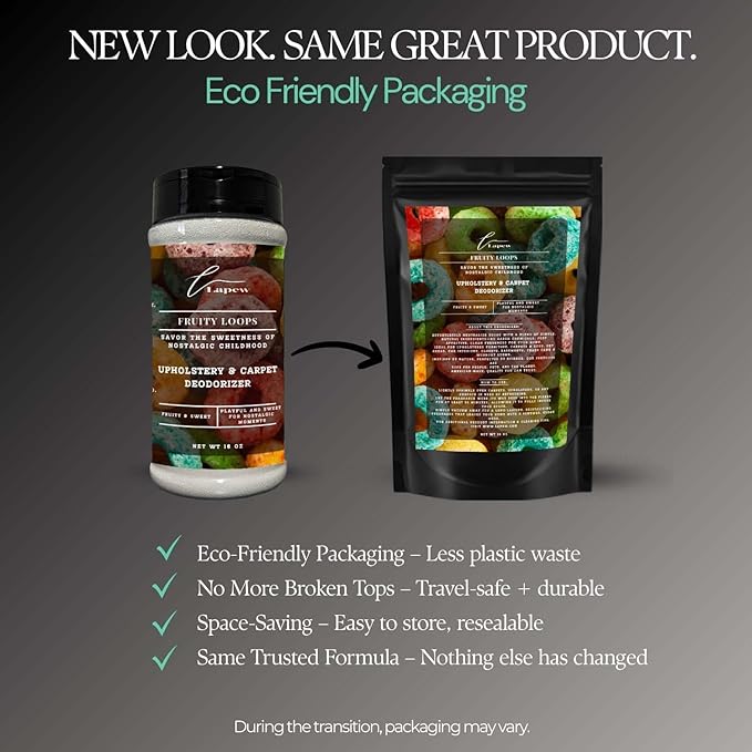 Fruity Loops Carpet Freshener Powder: Powerful Odor Eliminator for Home, Upholstery Deodorizer, Carpet Deodorizer, Pet Urine, Cat Litter Box - Fruity Loops Fragrance.-PurrikoPets