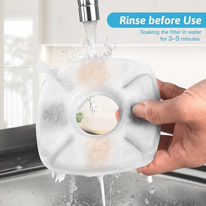 40 Pcs Cat Fountain Replacement Filters 20 Pack Cat Water Fountain Replacement Filters with 20 Pack Pre-Filter Sponges, Pet Fountain Filter Fit for 95oz/2.8L Automatic Pet Fountain Cat Water Fountain-PurrikoPets