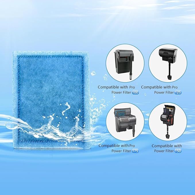 24 Pack Aquarium Filter Cartridge Rite-Size B Filter Cartridges Compatible with PRO Power Filters 100/125/175 Power Filter 150-PurrikoPets