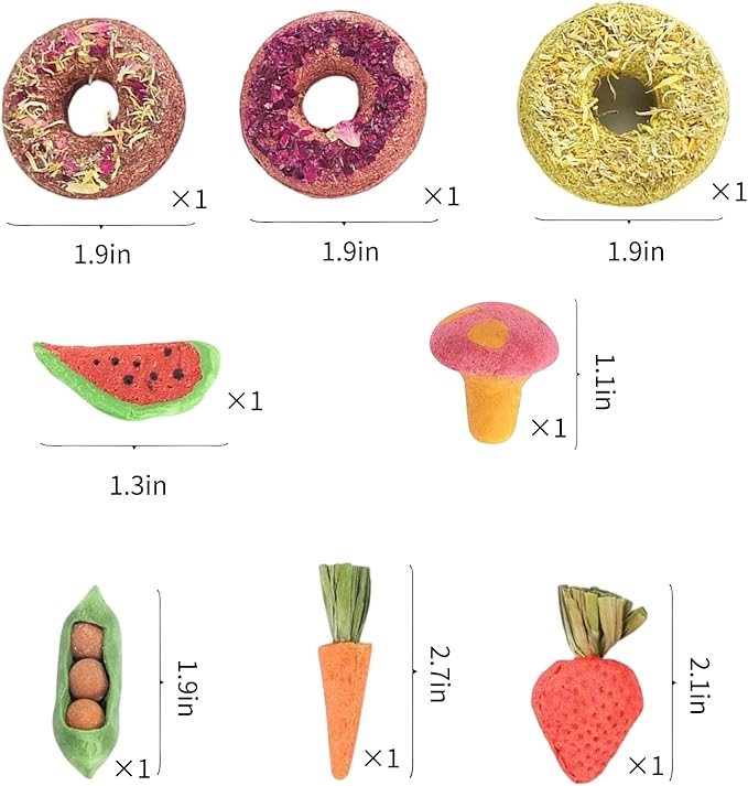 31 Pcs Small Pet Chew Toys for Dental Health - Natural Apple Wood, Timothy Grass Sticks & Sweet Bamboo, Teeth Grinding Toys for Rabbits, Guinea Pigs, Hamsters, Chinchillas Cage Accessories-PurrikoPets