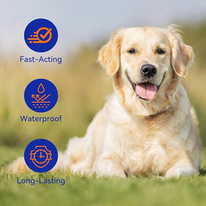 Flea and Tick Prevention for Dogs, Addcool Dog Flea and Tick Treatment, Flea & Tick Control Topical Drops, 3 Doses, Vet-Recommended(45-88 lbs)-PurrikoPets