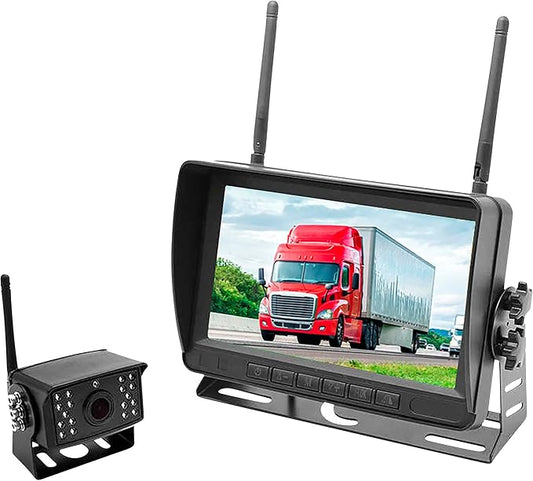 FalconEye Electronics 2nd Generation 200-300Ft Wireless Range Backup Camera for Trucks, Fleets. HD, 7inch LCD (1 Cam System)-PurrikoPets