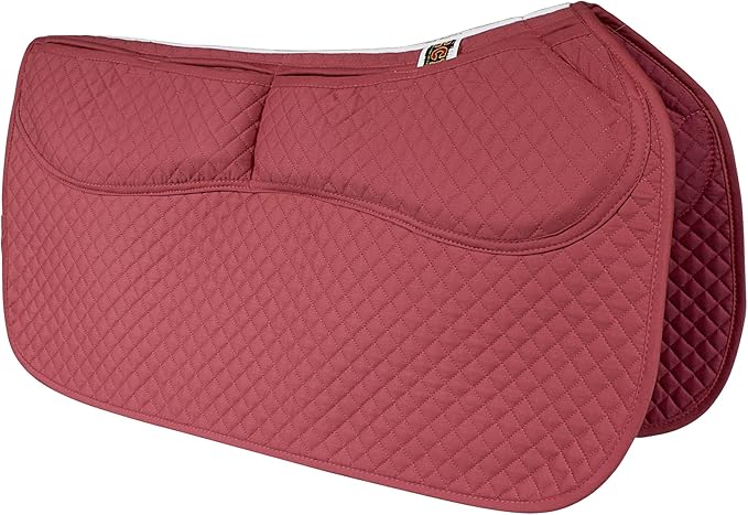 ECP Equine Comfort Products Thermoregulating Western Saddle Pad, Machine Washable Contoured Fit, Water Absorbing, Therapeutic, Shock Absorbing with Adjustable Memory Foam Shims-PurrikoPets