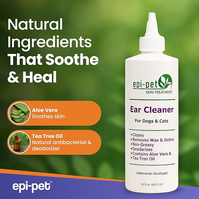 Ear Cleaner for Pets, 16-Ounce (90713)-PurrikoPets