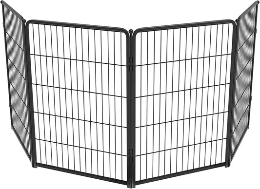 FXW Homeplus Unleashed Indoor Dog Playpen - Stress-Free and Safe Play, Heavy Duty 40 Inch 4 Wire Panels Dog Pen for Medium and Large Dogs, Black│Patented-PurrikoPets