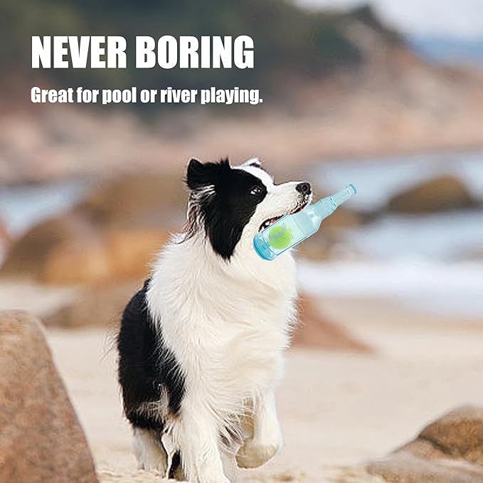 Floating Dog Chew Toy, Squeaky Indestructible Rubber Fetch Toy for Small Medium Large Dogs - Pool & Lake Water Toys Red S-PurrikoPets