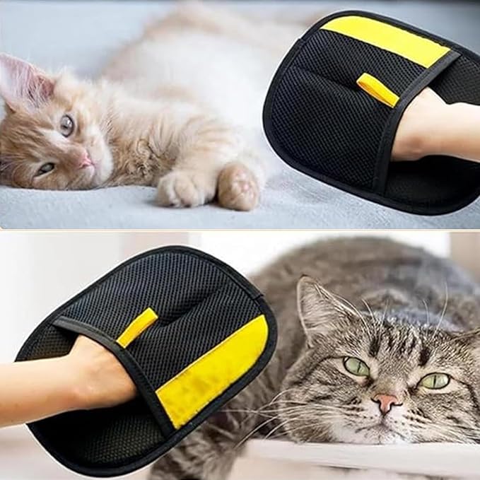 2 PCS Electrostatic Gloves Pet Hair Removal, 2025 New Upgrade Pet Hair Remover Glove Washable Reusable Dogs Cats Hair Gloves Animal Fur Removal Tool for Clothes Furniture Carpet Curtain Bed Sheets-PurrikoPets