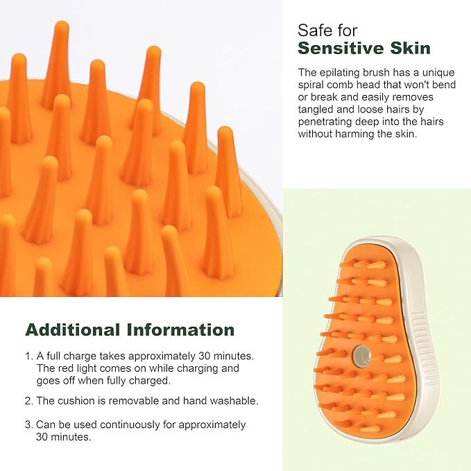 3 In 1 Pet Brush for Shedding, Portable Hair Removal Tool for Cats and Dogs, Deshedding Grooming Brush for Indoor Pets-PurrikoPets