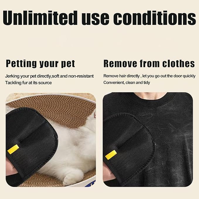 2 Pack Pet Hair Removal Gloves for Cats & Dogs,2025 Electrostatic Pet Hair Removal Gloves for Bedding,Reusable & Washable Efficient Grooming Gloves for Clothing,Furniture,Carpet,Car Seat,Pet Grooming-PurrikoPets
