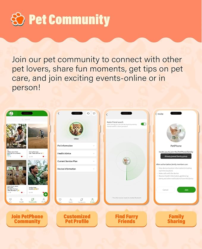GlocalMe PetPhone for Dog and Cat, Support Play Music and Two-Way Call, Pet Community and AI Health Alerts, Real Time Tracking and Virtual Fence, Unlimited Range Pet GPS Tracker (Green)-PurrikoPets