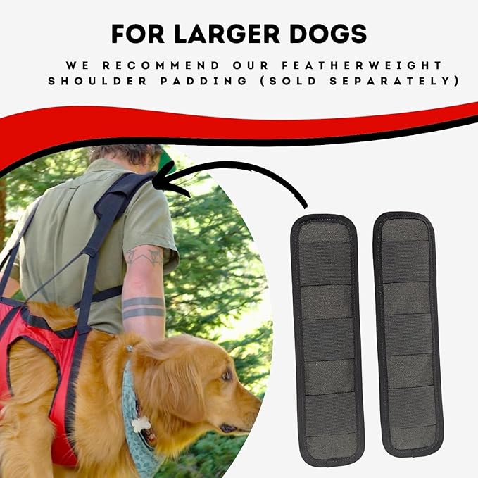 Fido Pro Airlift Emergency Dog Rescue Sling - Lightweight, Packable Dog Sling for Extra Large Dogs with 8-Point Support System for Safe Transport - Ideal for Hiking, Skiing - Fits Dogs 70-160 lbs-PurrikoPets