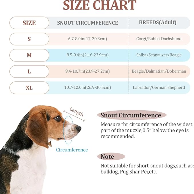 Dog Muzzle for Small Large Dogs - Soft Nylon Basket Muzzle with Adjustable Strap, Breathable Mesh Design Prevents Biting Chewing Licking Eating - Ideal for Training, Grooming & Vet Visits (Blue, XL)-PurrikoPets