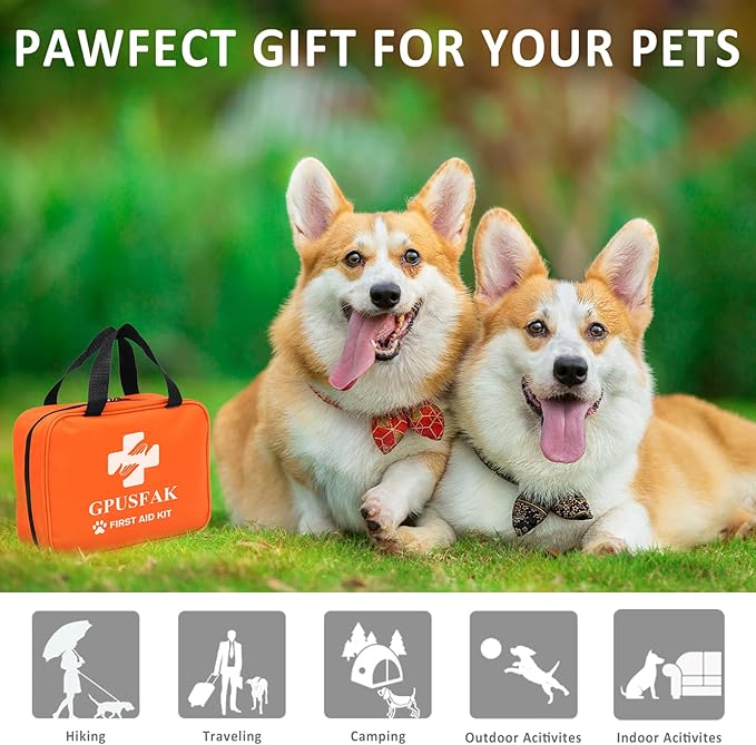 Dog First Aid Kit - Pet First Aid Kit for Dogs and Cats Pet First Aid Supplies for Car Traveling Home-PurrikoPets