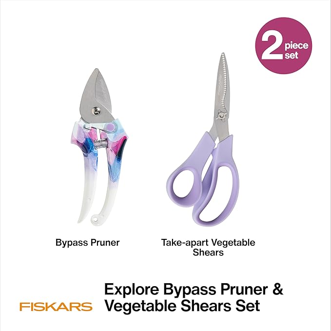 Fiskars Pruner and Veggie Shears Set, Explore Collection-PurrikoPets