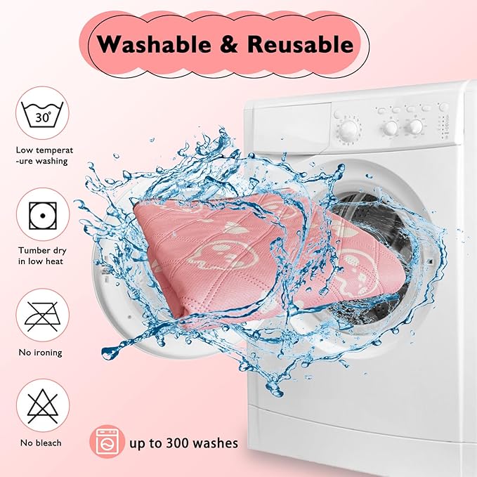 2 Pack Guinea Pig Bedding - Washable Guinea Pig Liners for C&C 2x4 Cage, Waterproof Reusable & Anti Slip Pee Pads Super Absorbent Mats for Small Animals Rabbit Hamster Rat (Pink, 57 x 28 Inch)-PurrikoPets