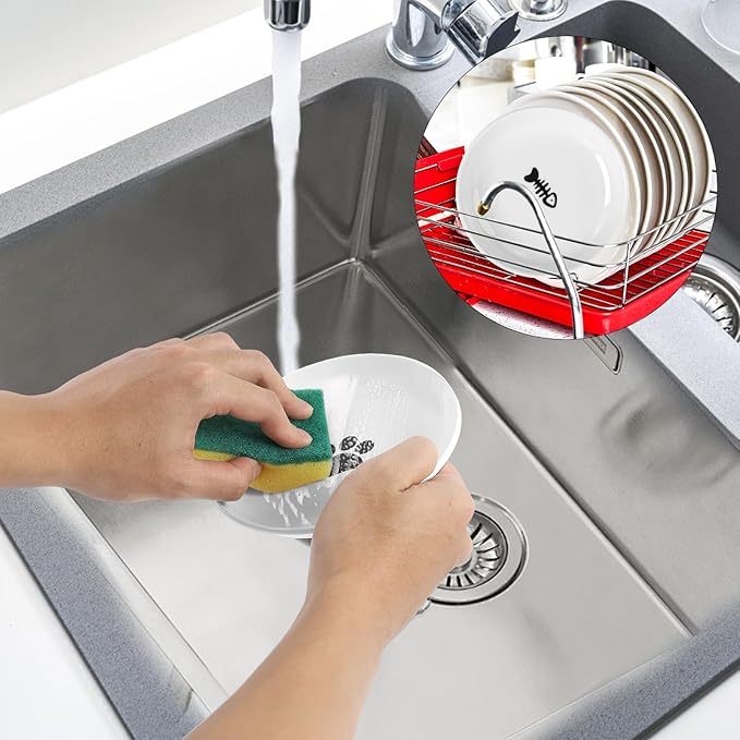 6 Pack Cat Food Bowl, Ceramic Cat Bowls, Anti Whisker Fatigue Cats Bowl Set,5.5 Inches Shallow Wide Kitten Plates for Food and Water (Cat's Paw+Fishbone)-PurrikoPets